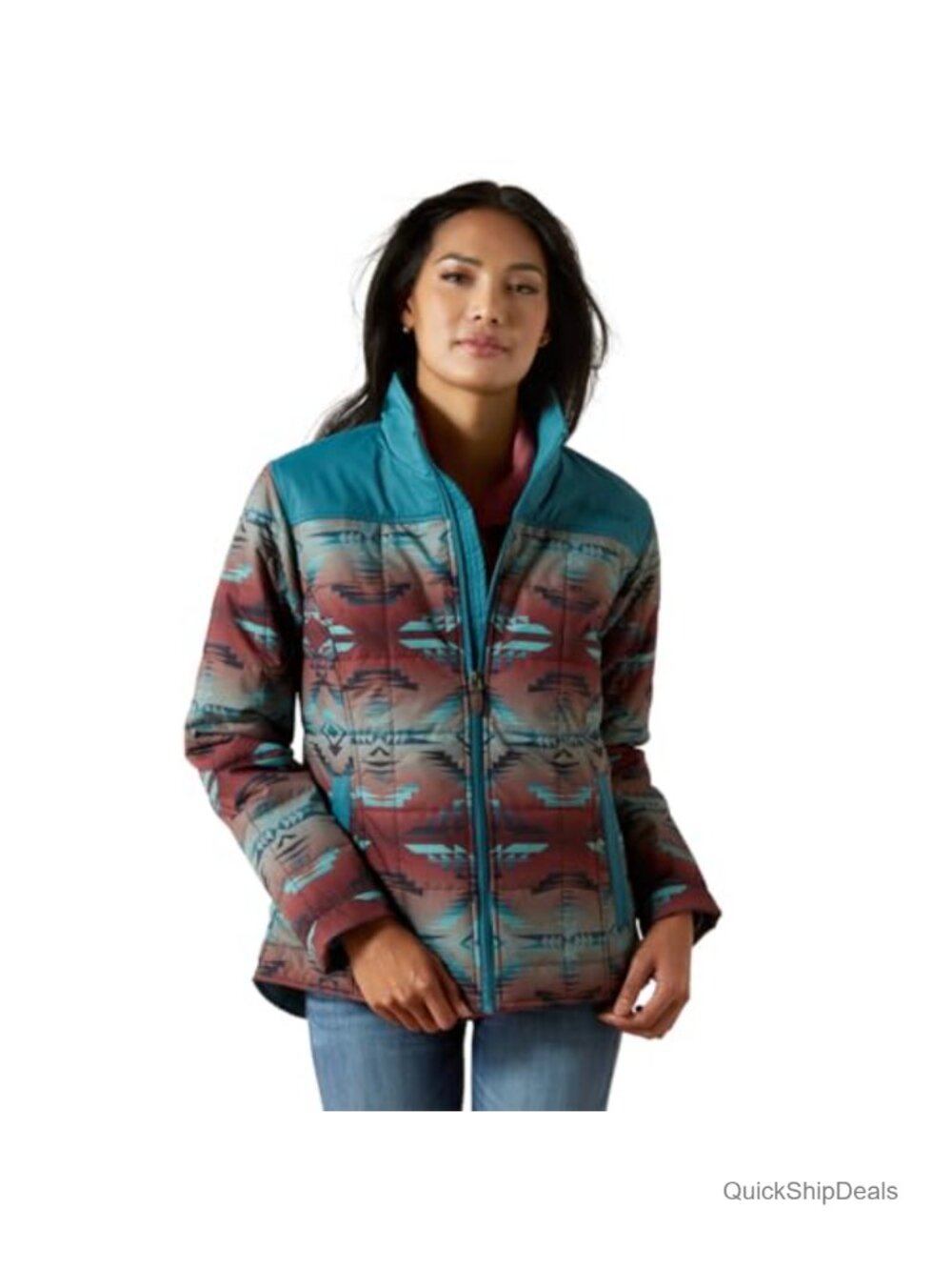 Women's Insulated Quilted Jacket Water Resistant Ripstop Shell